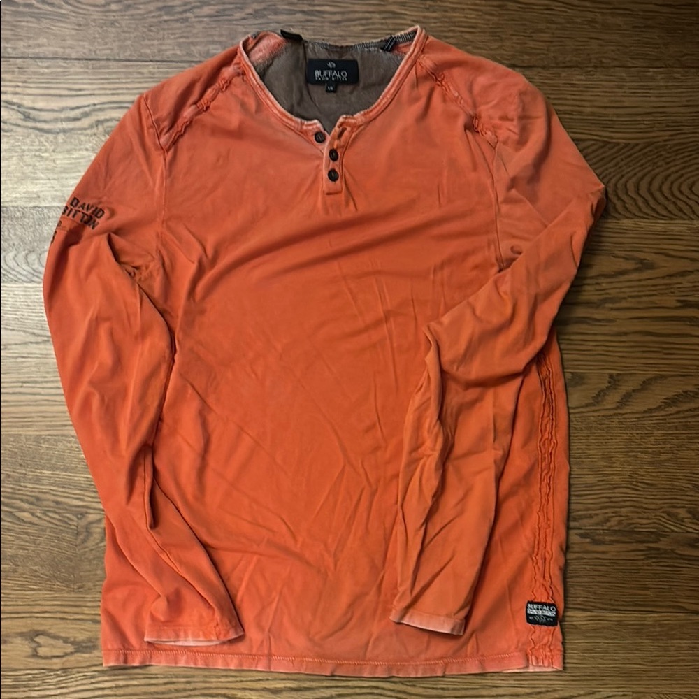 Replay Men's Orange Long Sleeve Shirt